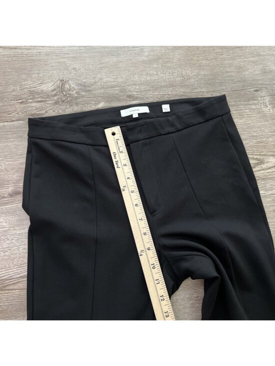 Vince Tapered Stove Pipe Pant Womens 6 Black Pintuck Ponte Full Length - Picture 11 of 16